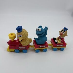 Vintage Big Bird's Wind Up Train Sesame‎ Street Tyco  Bert Cookie Monster 90s